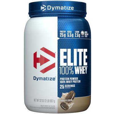 Elite 100 Whey Protein 907G Sabor Cookies and Cream Dymatize Nutrition