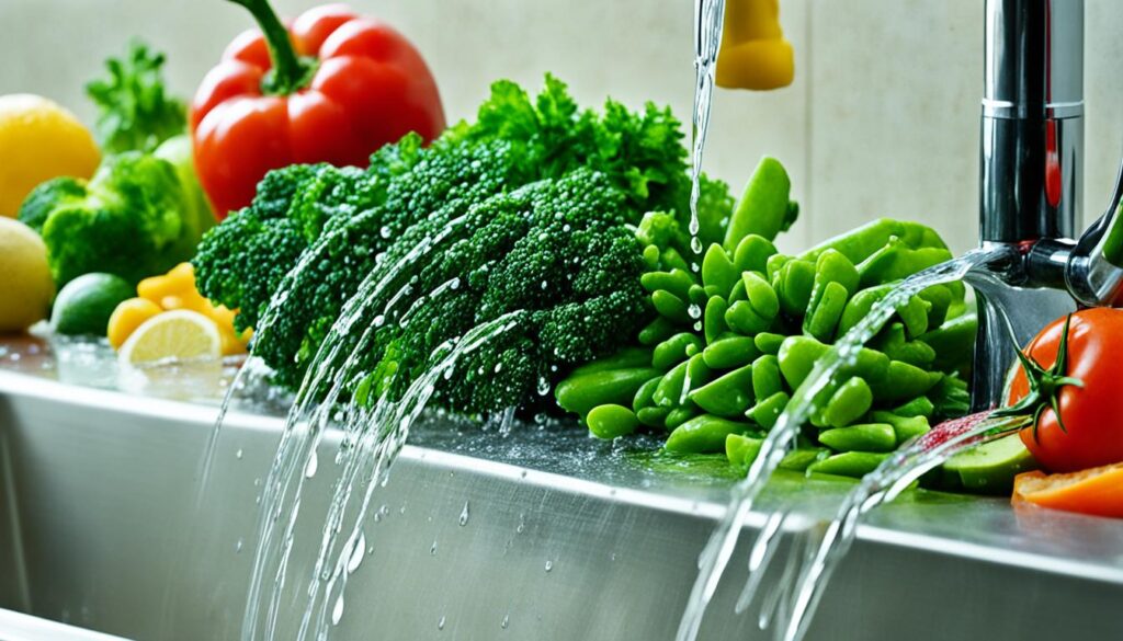 Procedimentos de higienização de vegetais e frutas